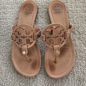 Tory Burch Brown Leather Sandals